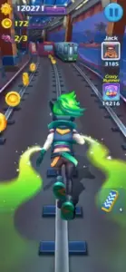 subway princess runner crazy runner mode green character
