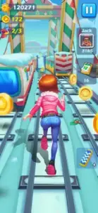 subway princess runner gameplay train tracks coins
