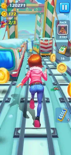 subway princess runner gameplay train tracks coins