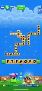 word chums game board word strength indicator